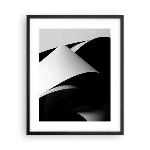Affisch i svart ram - Ljusplan från skuggornas djup - 40x50 cm
