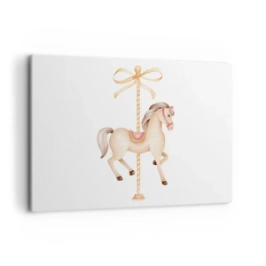 Canvastavla - Bild på duk - Med en graciös trav - 120x80 cm