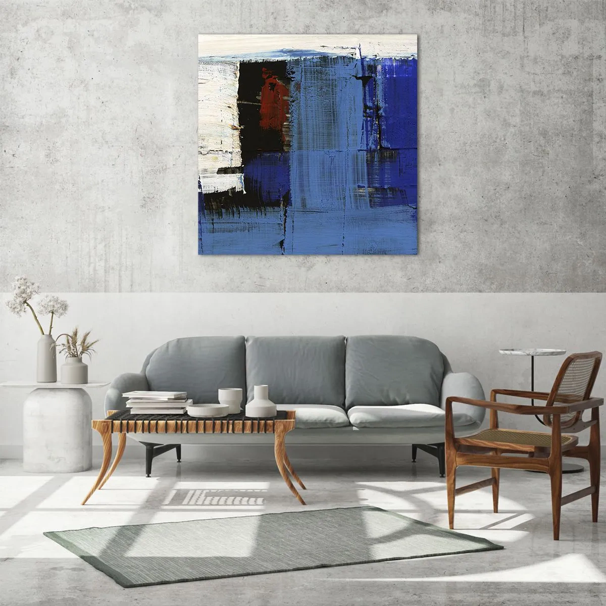 Glastavla - Bild på glas - Det blåas hemlighet - 40x40 cm