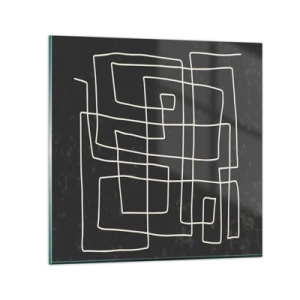 Glastavla - Bild på glas - Inte så enkelt - 70x70 cm