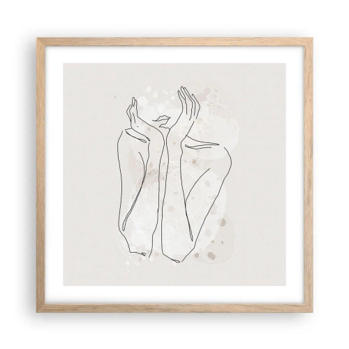 Affisch i ram av ljusek - Drömstund - 50x50 cm