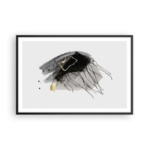 Affisch i svart ram - I svart och guld - 91x61 cm
