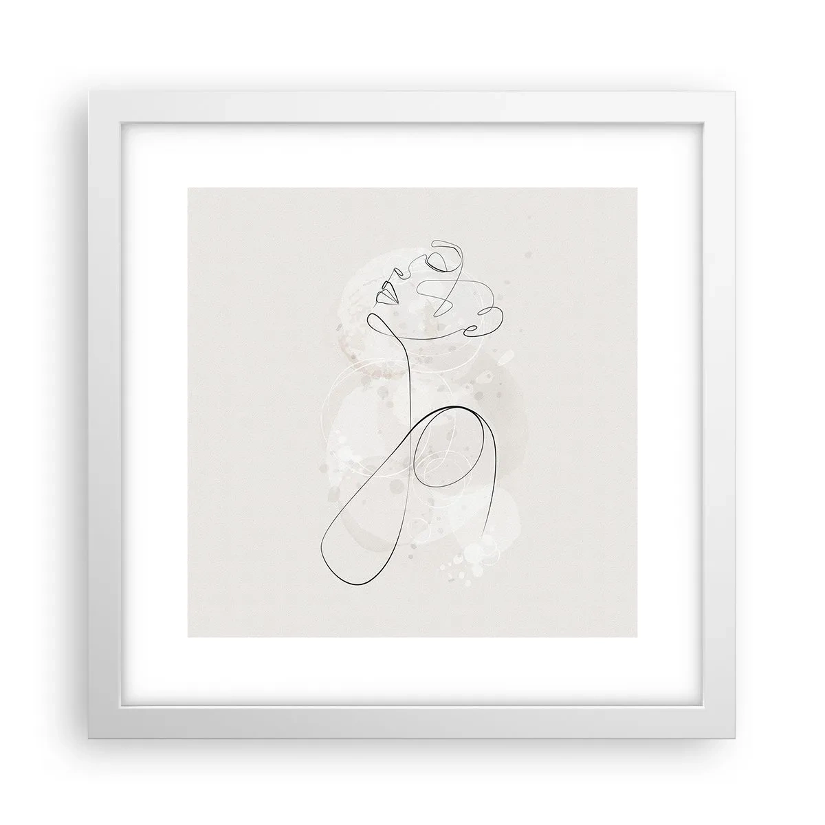 Affisch i vit ram - Skönhetens spiral - 30x30 cm