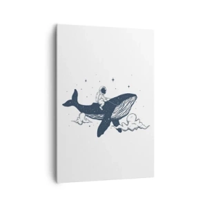 Canvastavla - Bild på duk - Rymdäventyr - 70x100 cm