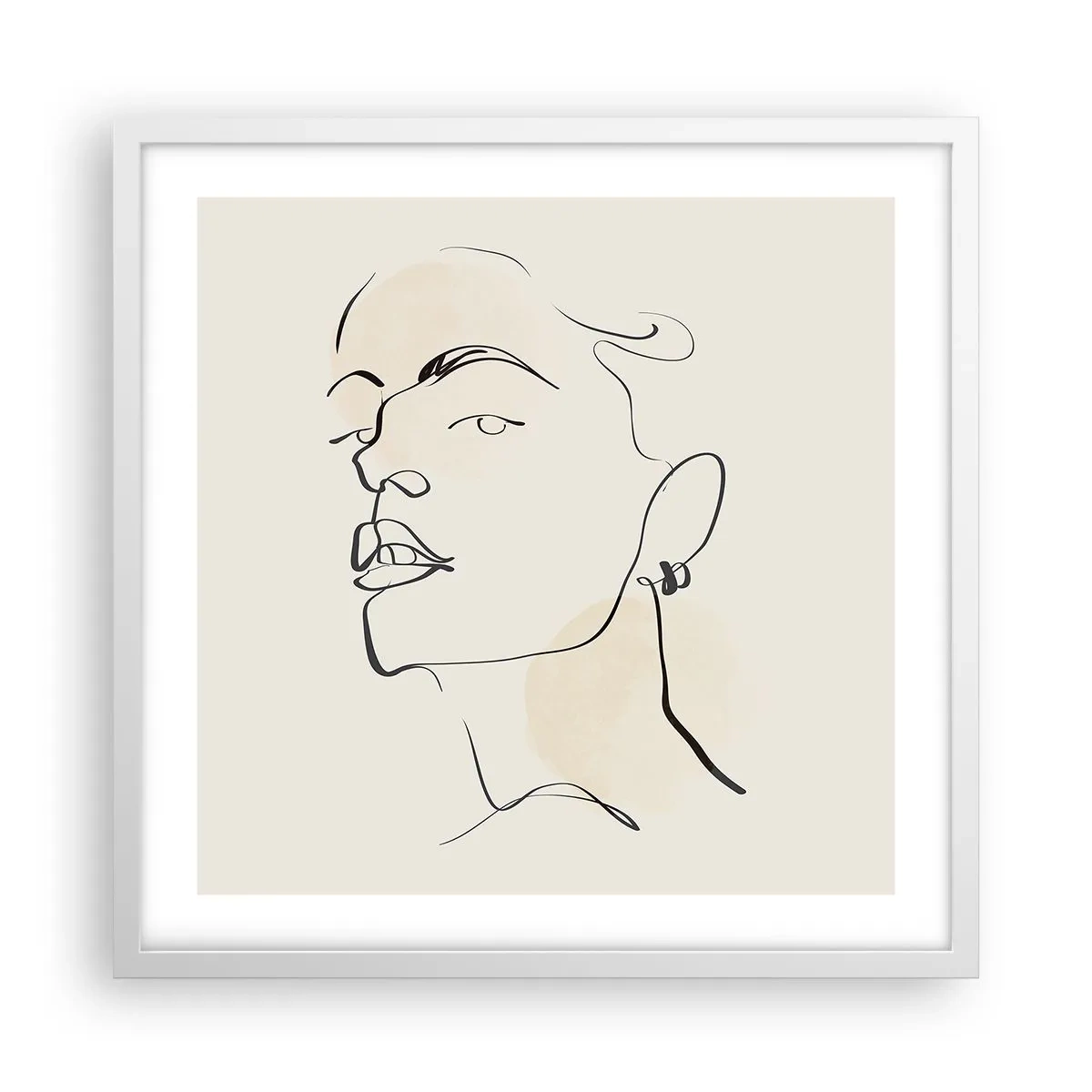 Affisch i vit ram - Stolt blick - 50x50 cm