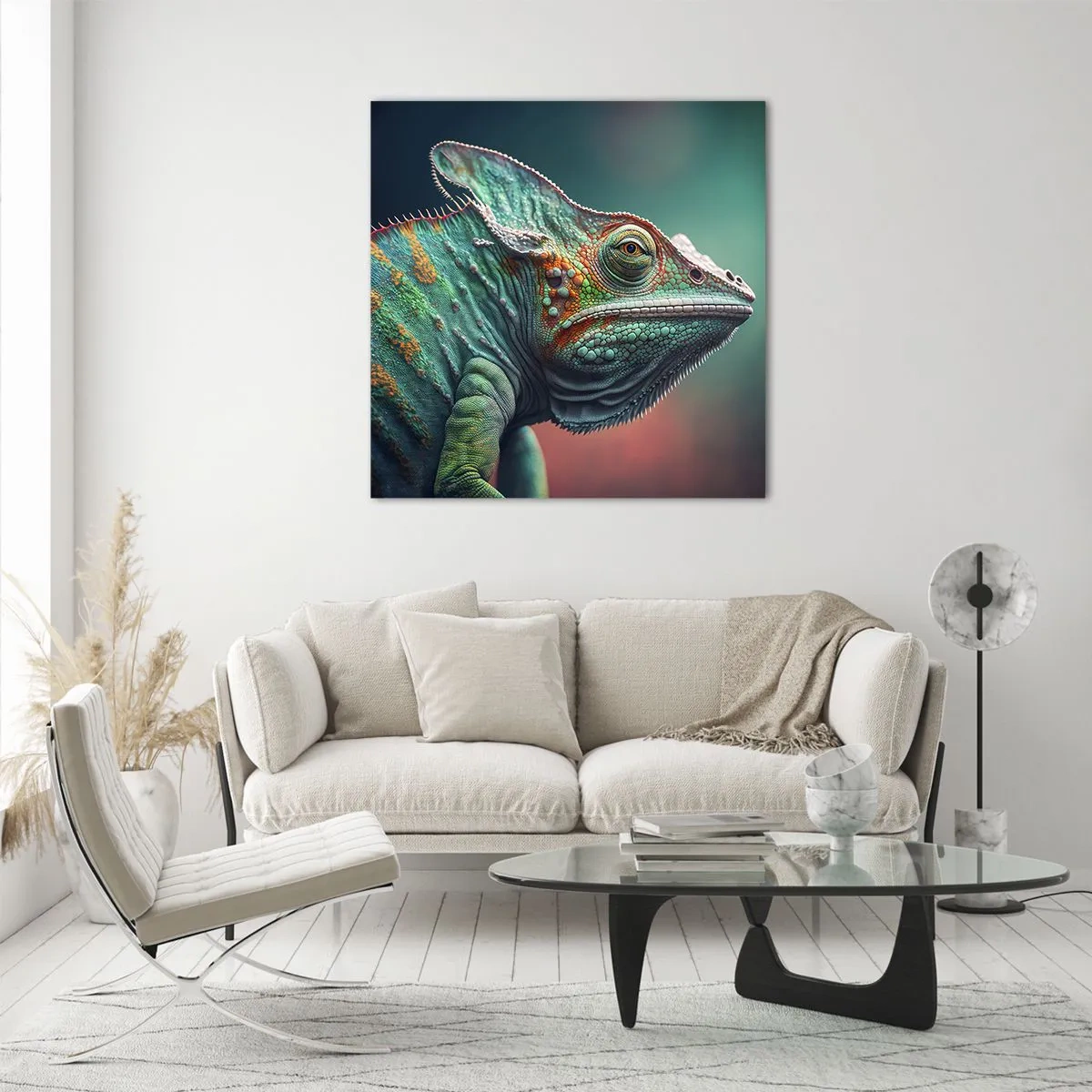 Glastavla - Bild på glas - Ser du mig? Inte bra… - 60x60 cm