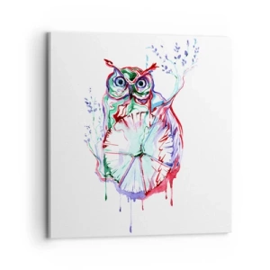 Canvastavla - Bild på duk - Klok ur naturen - 70x70 cm