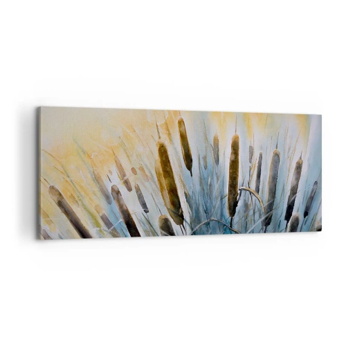 Canvastavla - Bild på duk - Vattnets kyla, solens hetta - 100x40 cm