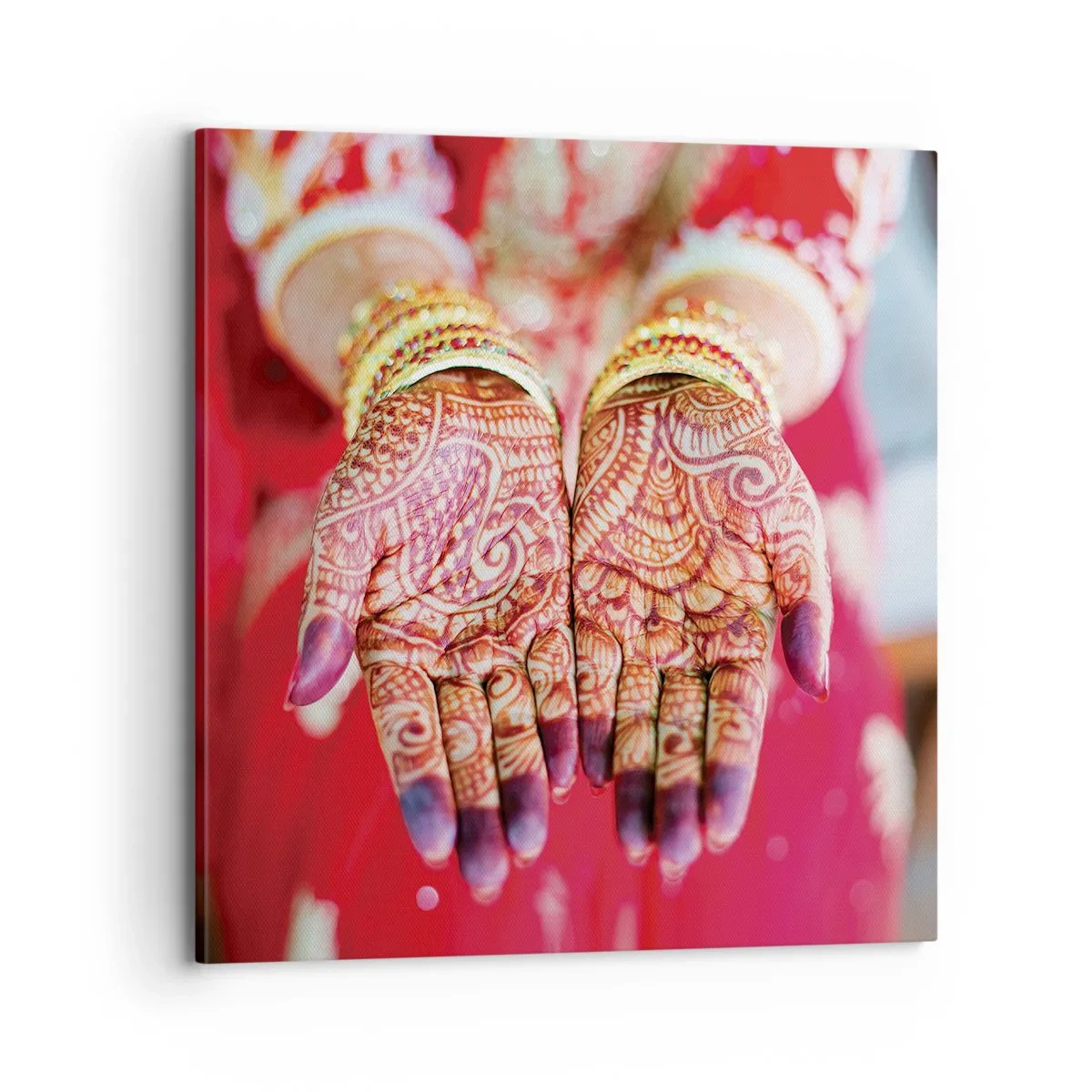 Canvastavla - Bild på duk - Redo att fånga lyckan - 70x70 cm