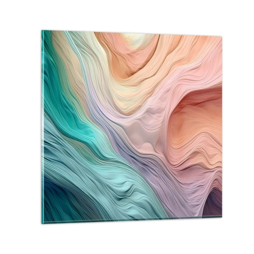 Glastavla - Bild på glas - Regnbågsvåg - 30x30 cm