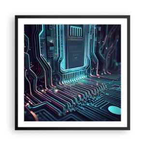 Affisch i svart ram - Så här tänker jag... - 60x60 cm