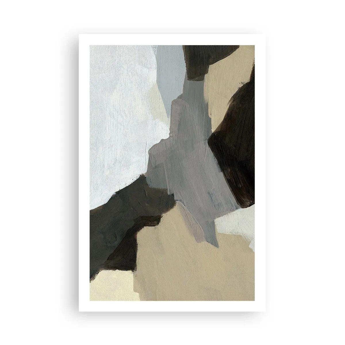 Affisch - Abstraktion: avgrening av det gråa - 61x91 cm