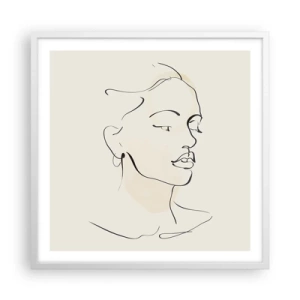 Affisch i vit ram - Säkra drag - 60x60 cm