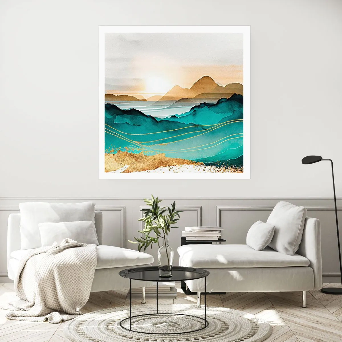 Affisch - På gränsen till abstraktion - landskap - 40x40 cm