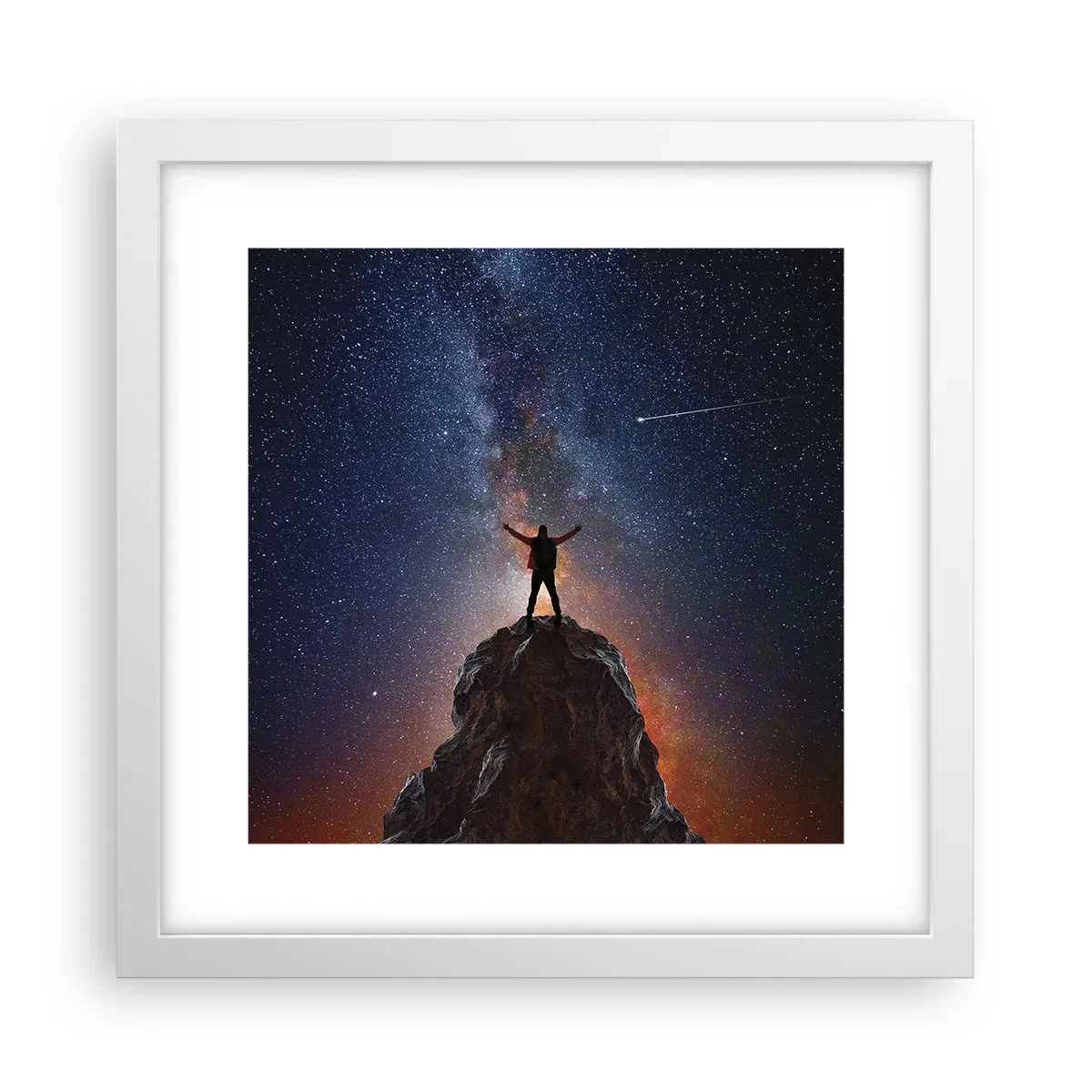 Affisch i vit ram - Kraften är med mig! - 30x30 cm