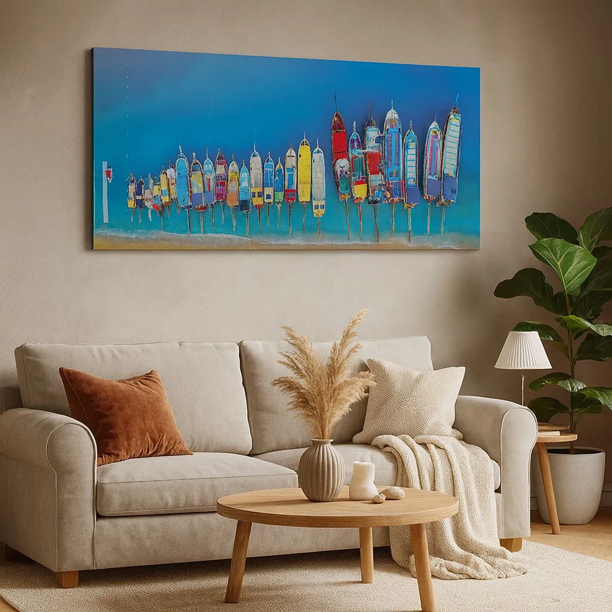 Canvastavla - Bild på duk - Ur fågelperspektivet - 100x40 cm