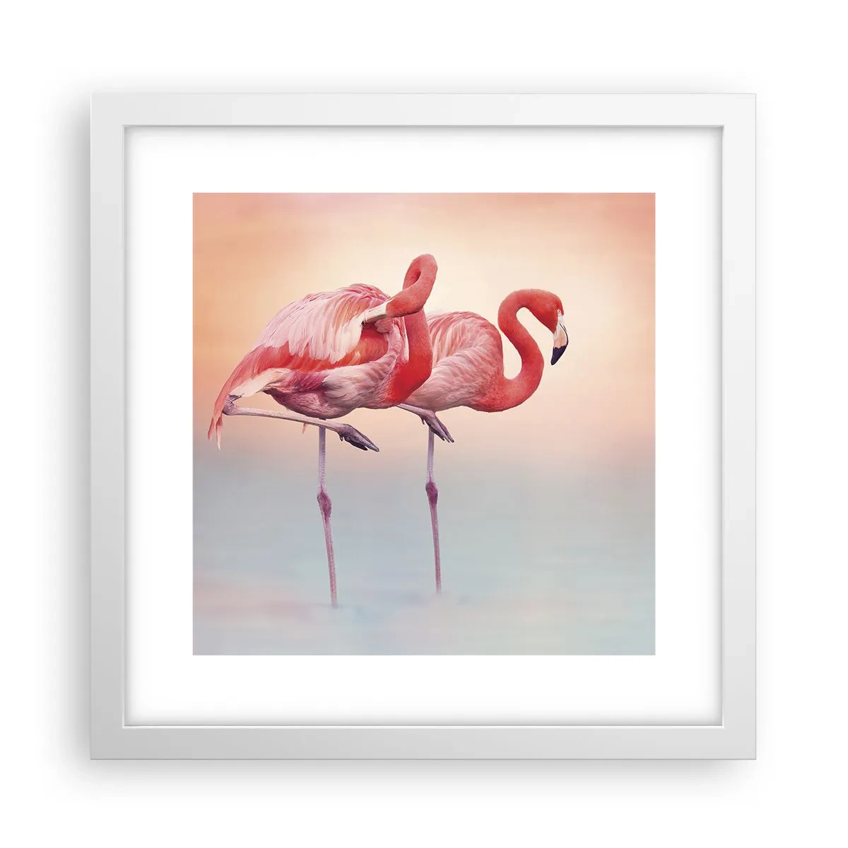 Affisch i vit ram - I solnedgångens färg - 30x30 cm