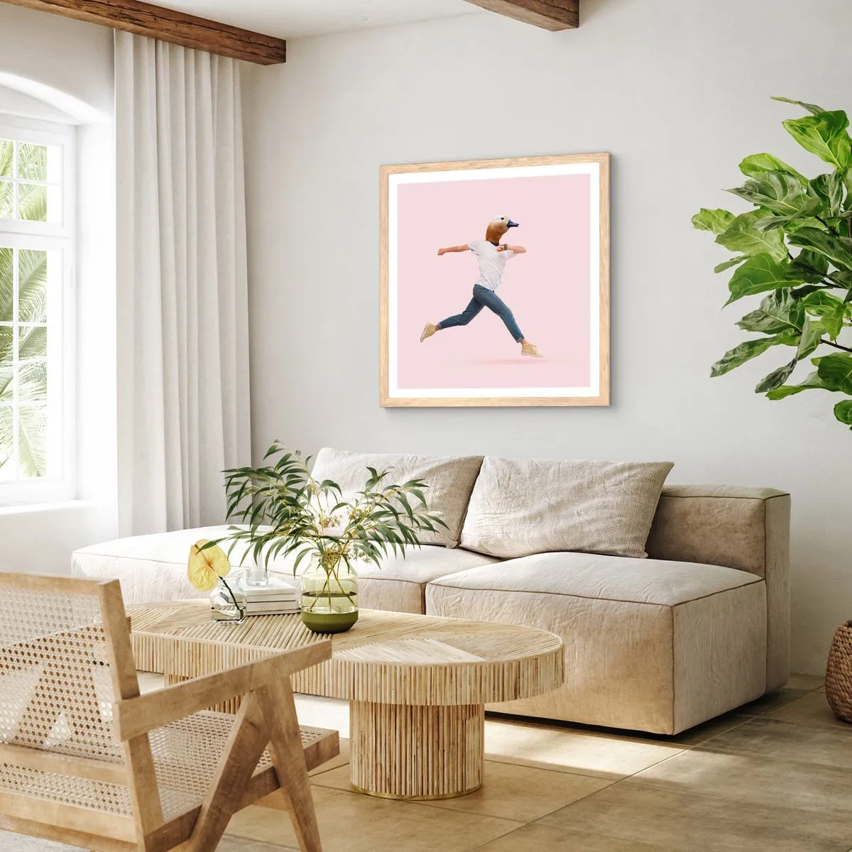 Affisch i ram av ljusek - En nypa absurd - 30x30 cm