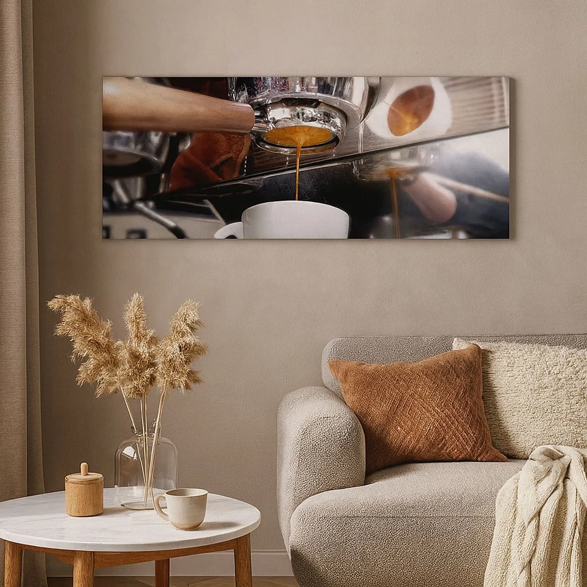 Canvastavla - Bild på duk - En bra stund på dagen - 100x40 cm