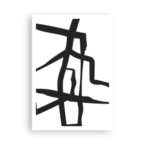 Affisch - Svartvit konstruktion - 70x100 cm