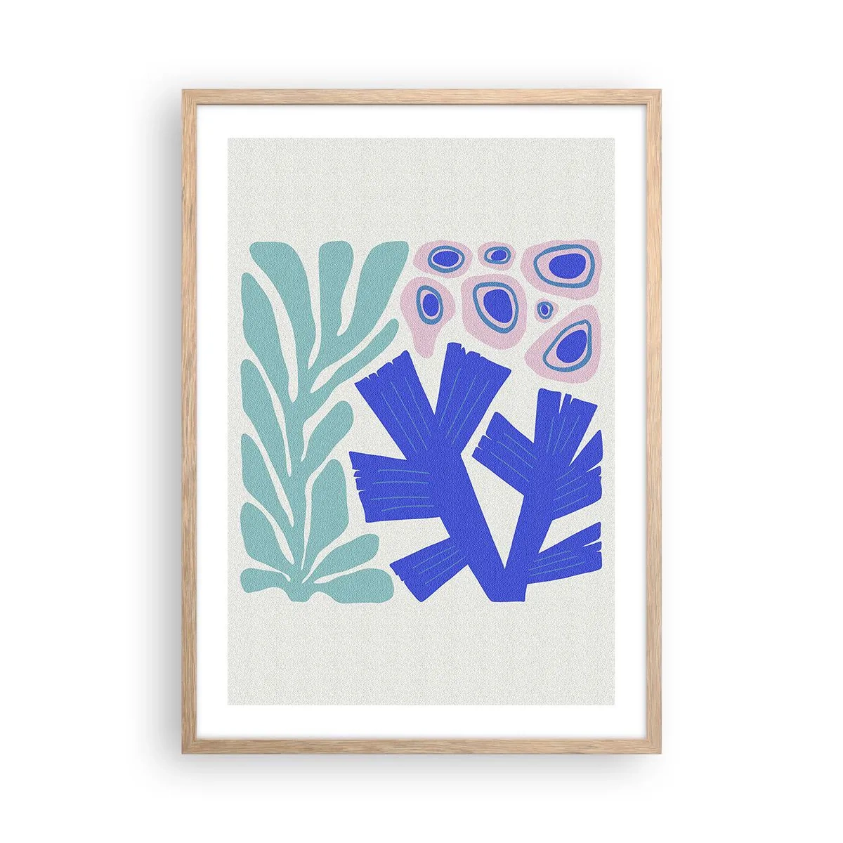 Affisch i ram av ljusek - Undervattensträdgård - 50x70 cm