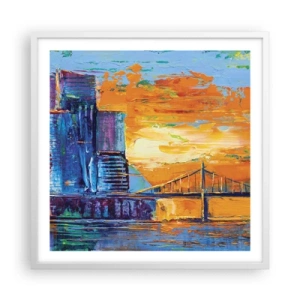 Affisch i vit ram - Kultur och natur - 60x60 cm