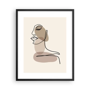 Affisch i svart ram - Lyssnar på sig själv - 40x50 cm