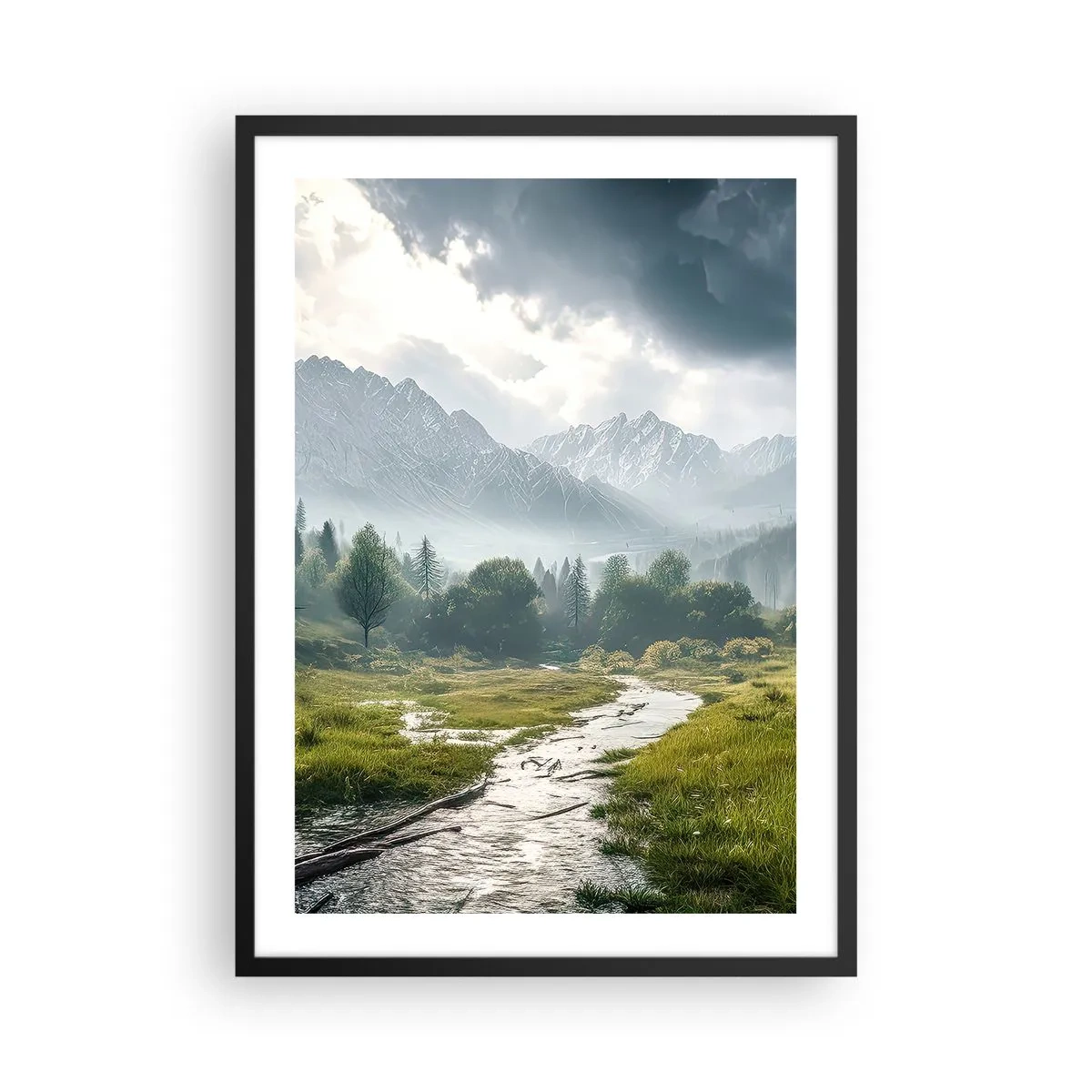 Affisch i svart ram - Fram och tillbaka - 50x70 cm