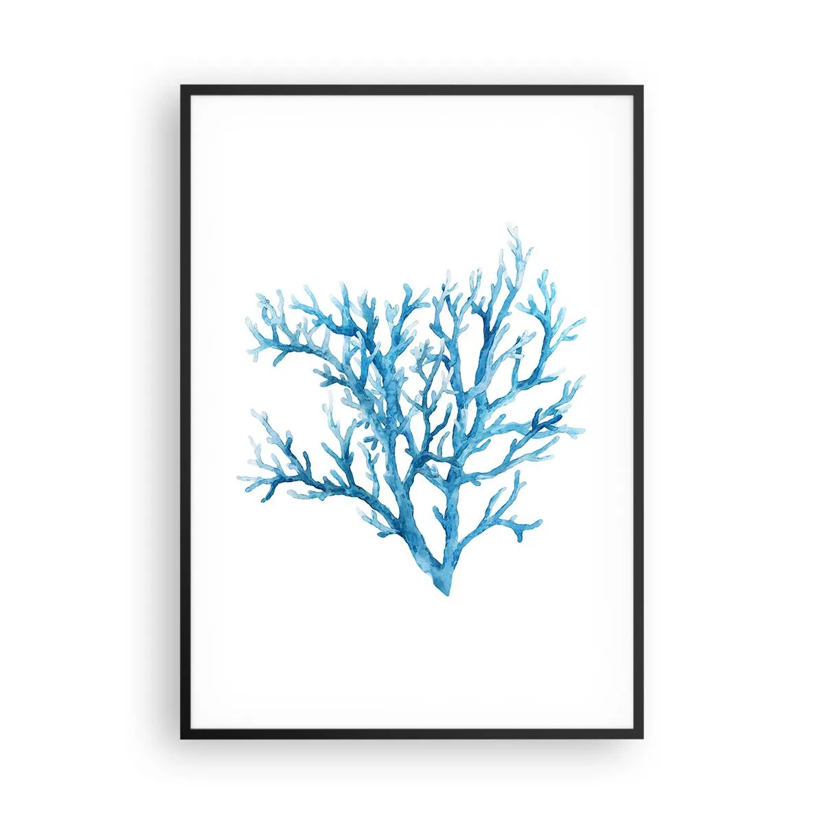 Affisch i svart ram - Marin filigran - 70x100 cm