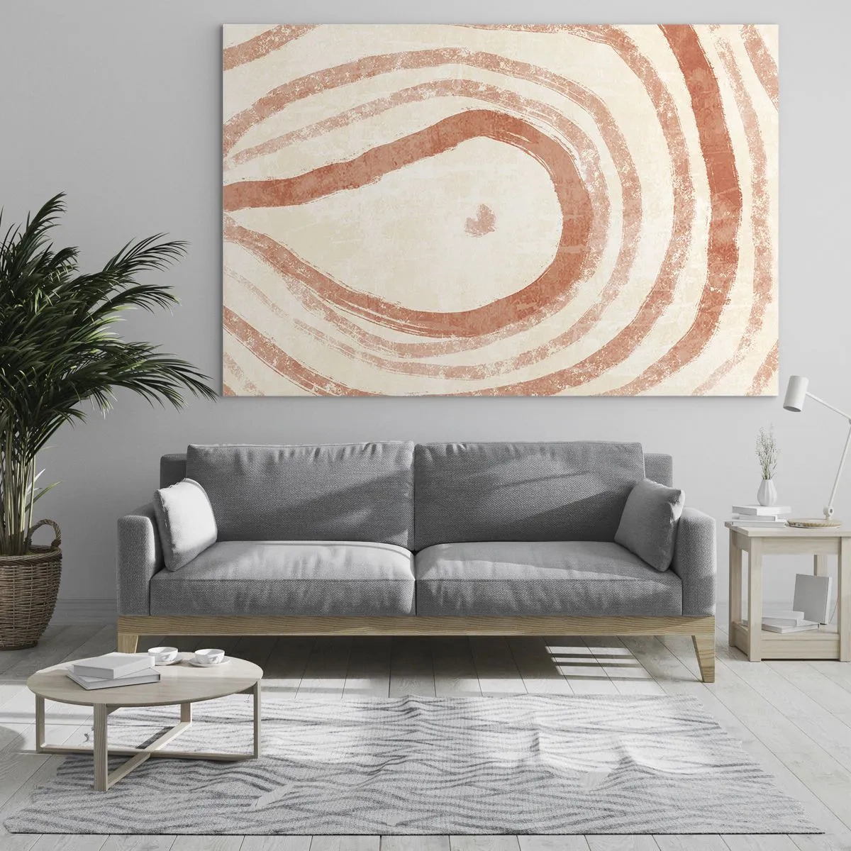 Glastavla - Bild på glas - Korallringar - komposition - 120x80 cm