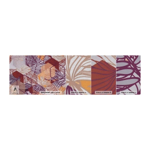 Provbit av fototapet Premium Canvas - Ett möjligt förhållande mellan geometrin och naturen - Abstraktion, Grafik, Löv - 100x30 cm