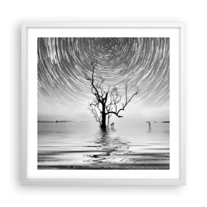 Affisch i vit ram - Naturens symfoni - 50x50 cm