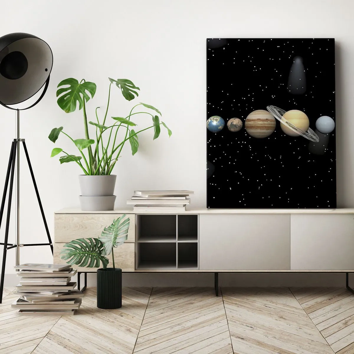 Canvastavla - Bild på duk - Och planeterna blir galna... - 50x70 cm
