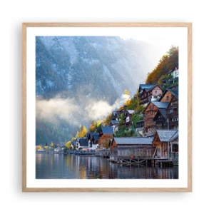 Affisch i ram av ljusek - Alpina klimat - 60x60 cm