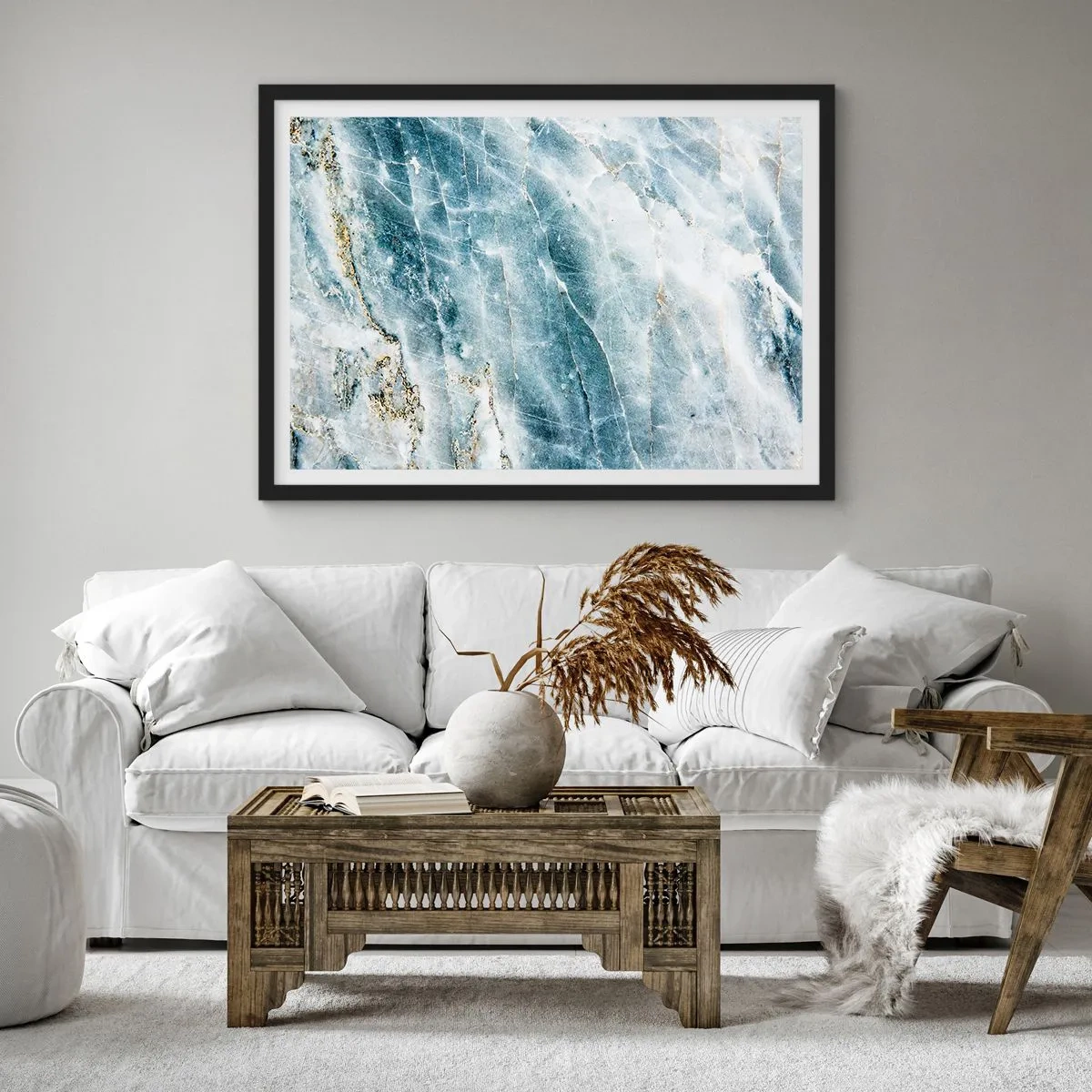 Affisch i svart ram - Isvärld - 50x40 cm