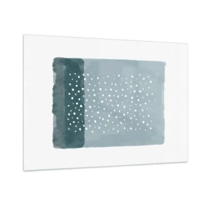 Glastavla - Bild på glas - Uppstådda ur det blåa - 100x70 cm