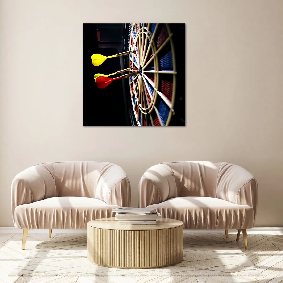 Glastavla - Bild på glas - Mitt i prick - 40x40 cm