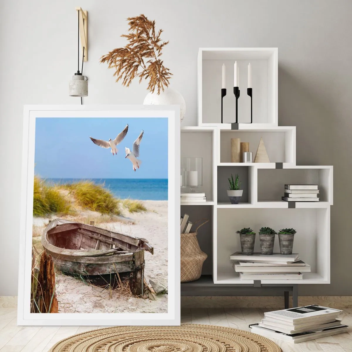 Affisch i vit ram - Doppade i vinden - 70x100 cm