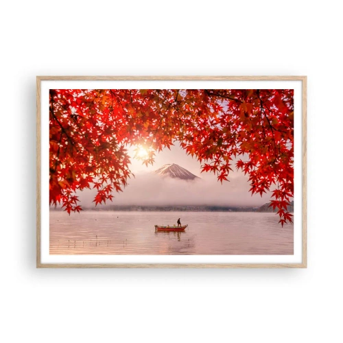 Affisch i ram av ljusek - I japansk stämning - 100x70 cm