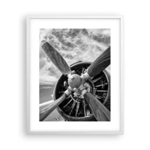 Affisch i vit ram - Luftrummets härskare - 40x50 cm