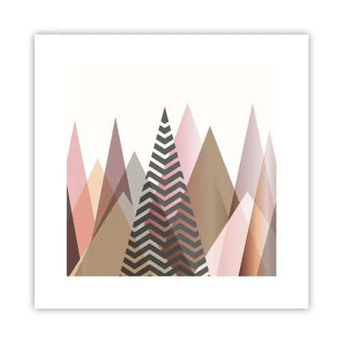 Affisch - Utsikt över pyramider - 30x30 cm