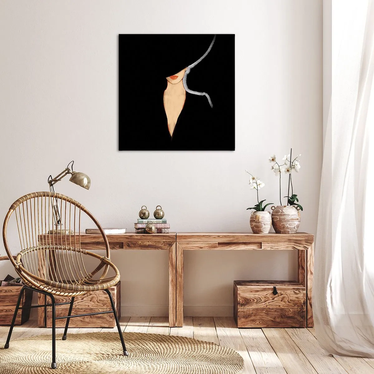 Canvastavla - Bild på duk - Elegans och stil - 70x70 cm