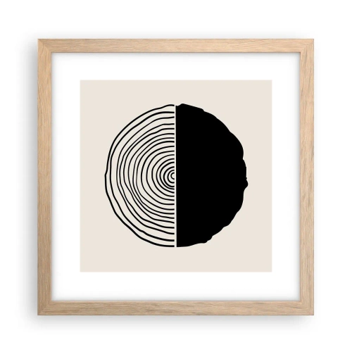 Affisch i ram av ljusek - Hälften hälften - 30x30 cm