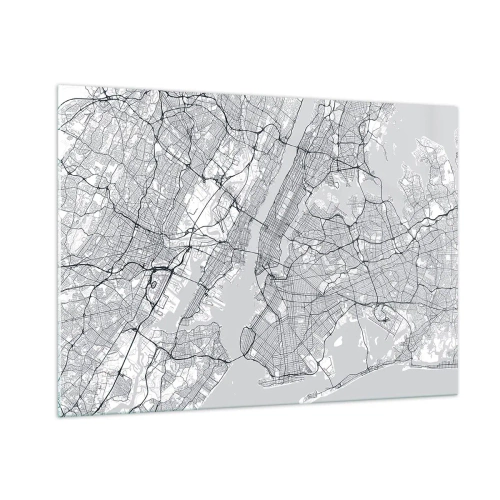 Glastavla - Bild på glas - Metropolens anatomi - 100x70 cm