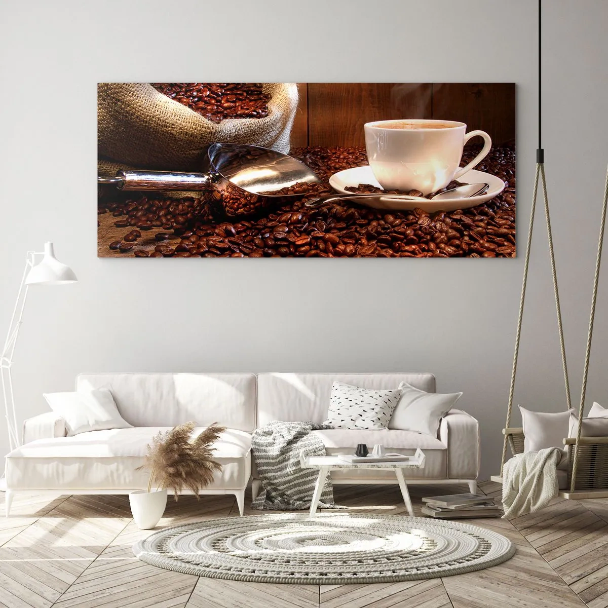Glastavla - Bild på glas - Känner du lukten? - 100x40 cm