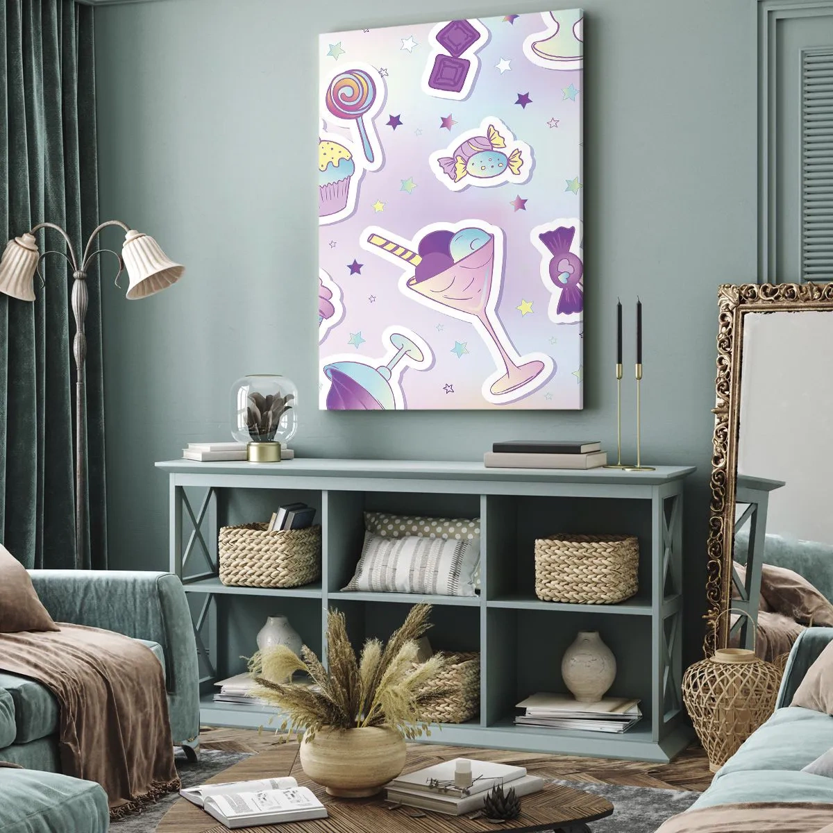 Canvastavla - Bild på duk - Skulle vilja ha födelsedag varje dag - 80x120 cm