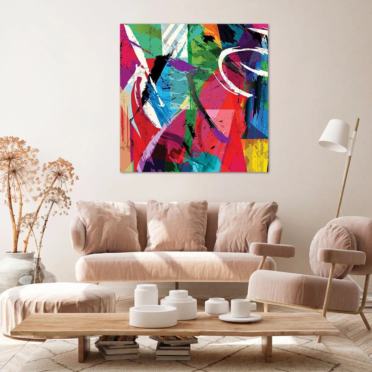 Canvastavla - Bild på duk - Snabbt och livligt - 40x40 cm