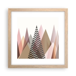 Affisch i ram av ljusek - Utsikt över pyramider - 30x30 cm