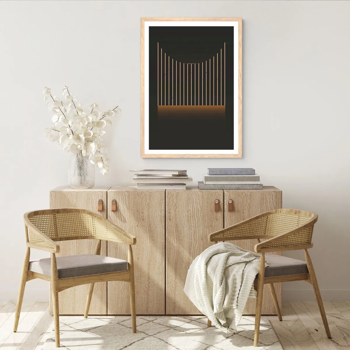 Affisch i ram av ljusek - Utforska mörkret - 40x50 cm