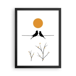 Affisch i svart ram - Näktergalens kväll - 30x40 cm